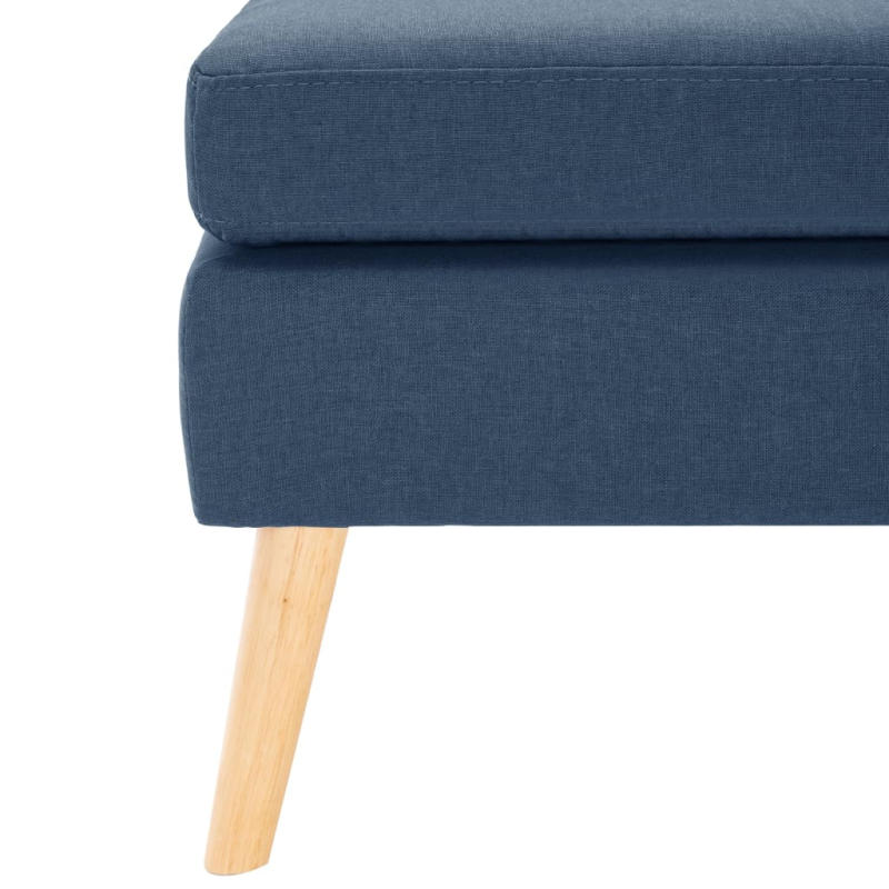 Fußhocker Blau Stoff