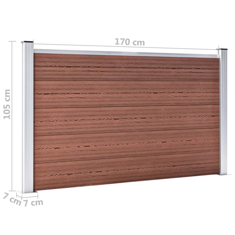 Gartenzaun WPC 526x106 cm Braun