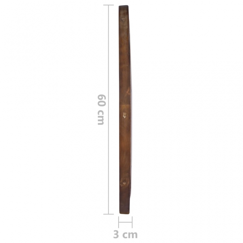 Wandspiegel 60 cm Teak Rund