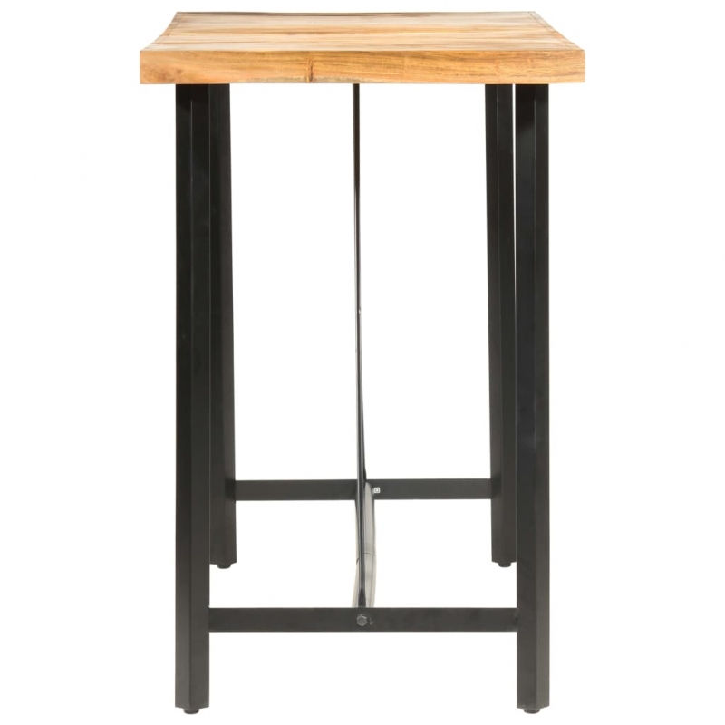 9-tlg. Bar-Set Massivholz Akazie, Echtleder und Canvas