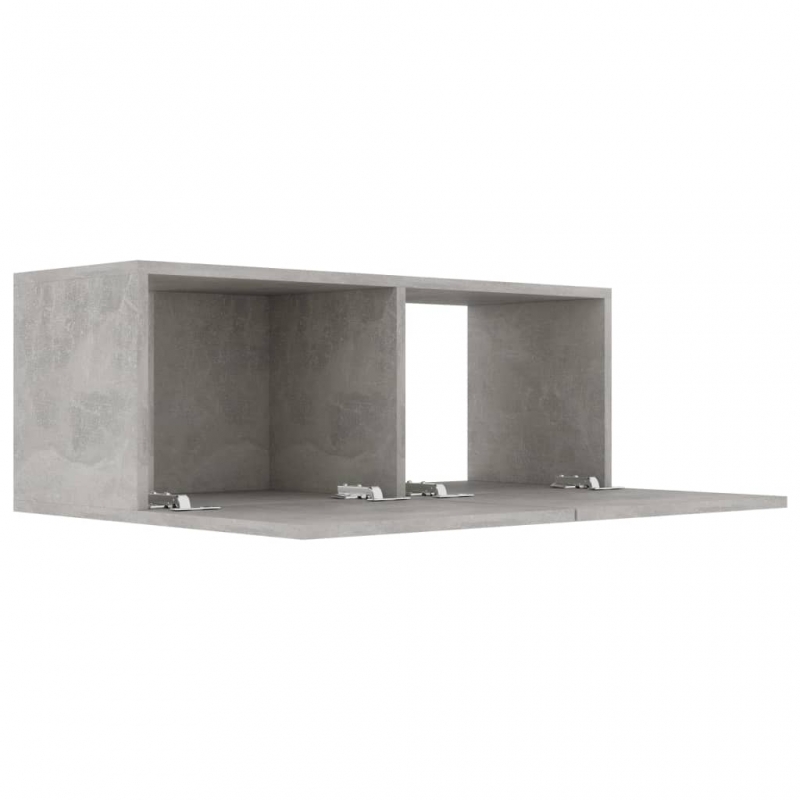 TV-Schrank Betongrau 80x30x30 cm Holzwerkstoff