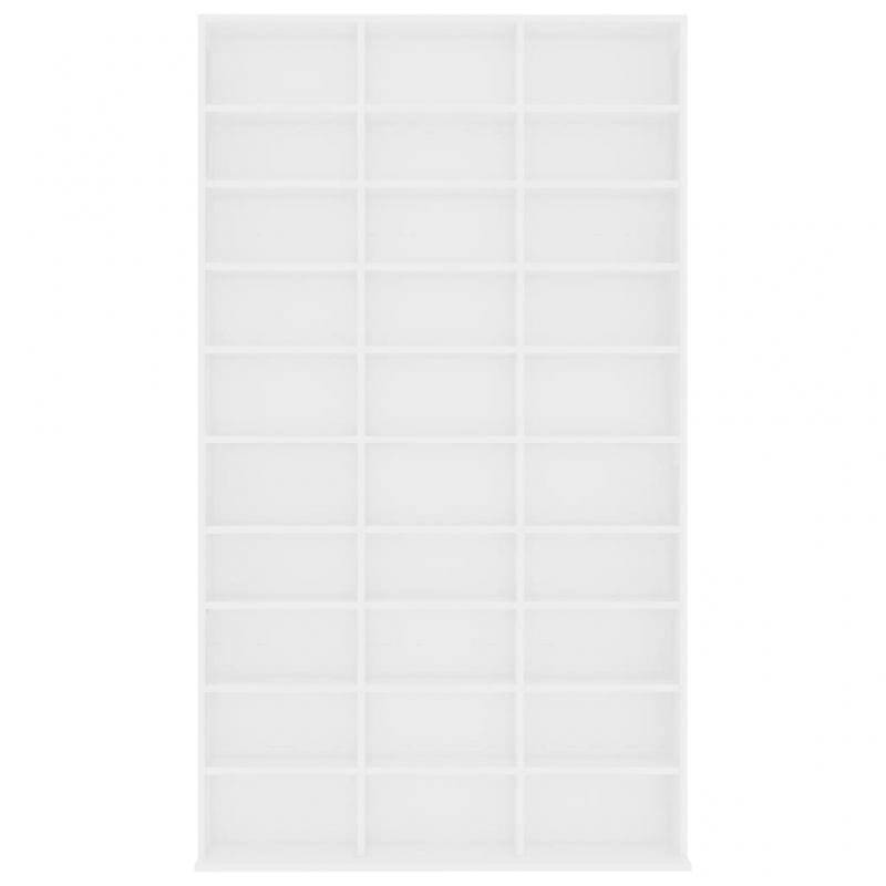 CD-Schrank Weiß 102x16x177,5 cm Holzwerkstoff