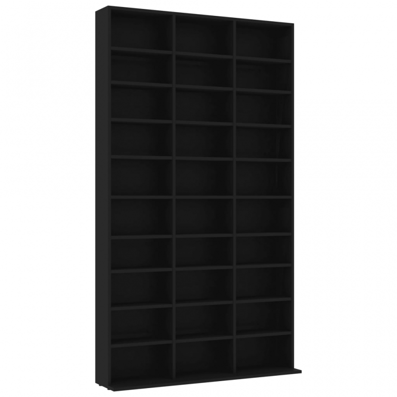 CD-Schrank Schwarz 102x16x177,5 cm Holzwerkstoff