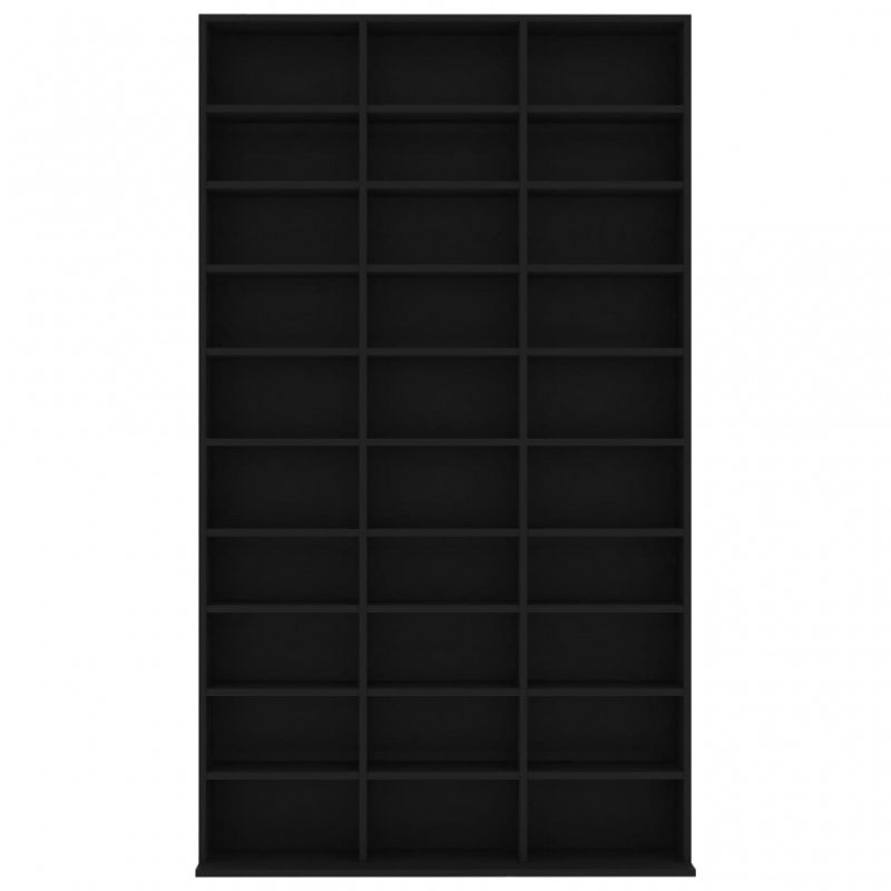 CD-Schrank Schwarz 102x16x177,5 cm Holzwerkstoff