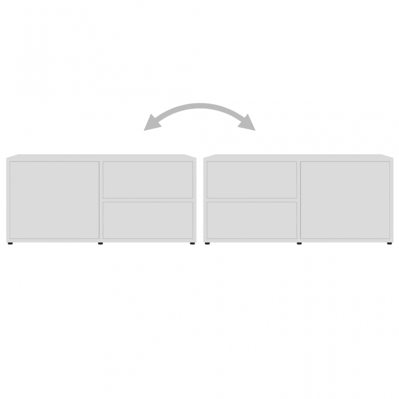 TV-Schrank Weiß 80x34x36 cm Holzwerkstoff