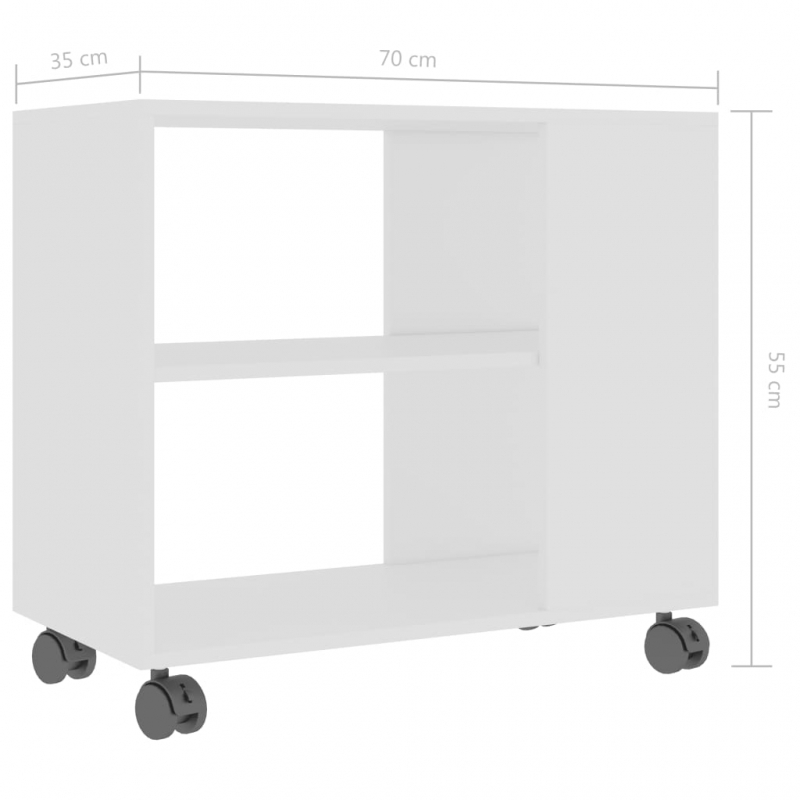 Beistelltisch Weiß 70x35x55 cm Holzwerkstoff