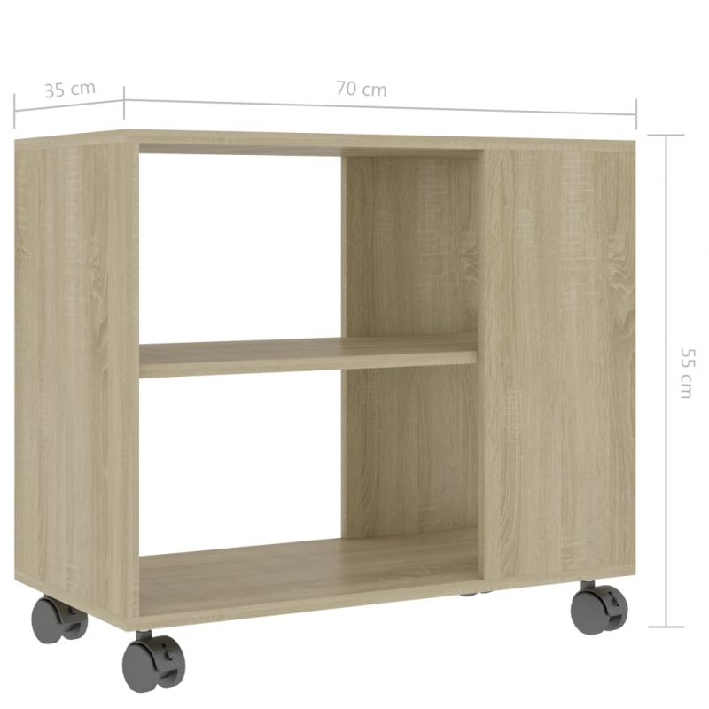 Beistelltisch Sonoma-Eiche 70x35x55 cm Holzwerkstoff