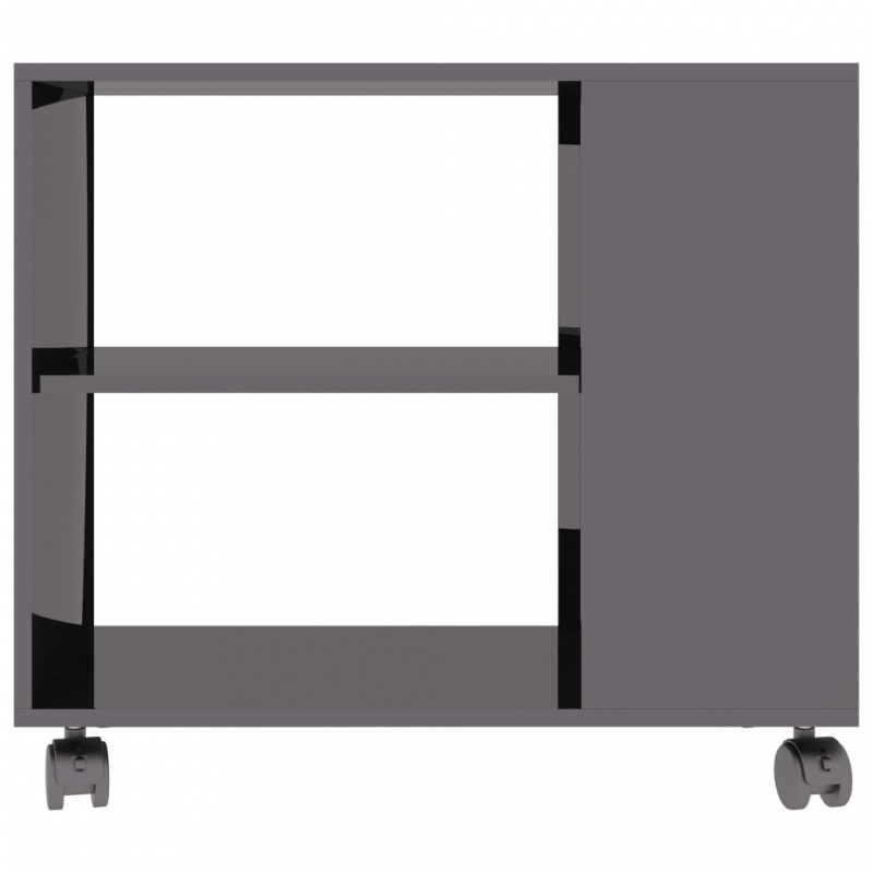 Beistelltisch Hochglanz-Grau 70x35x55 cm Holzwerkstoff
