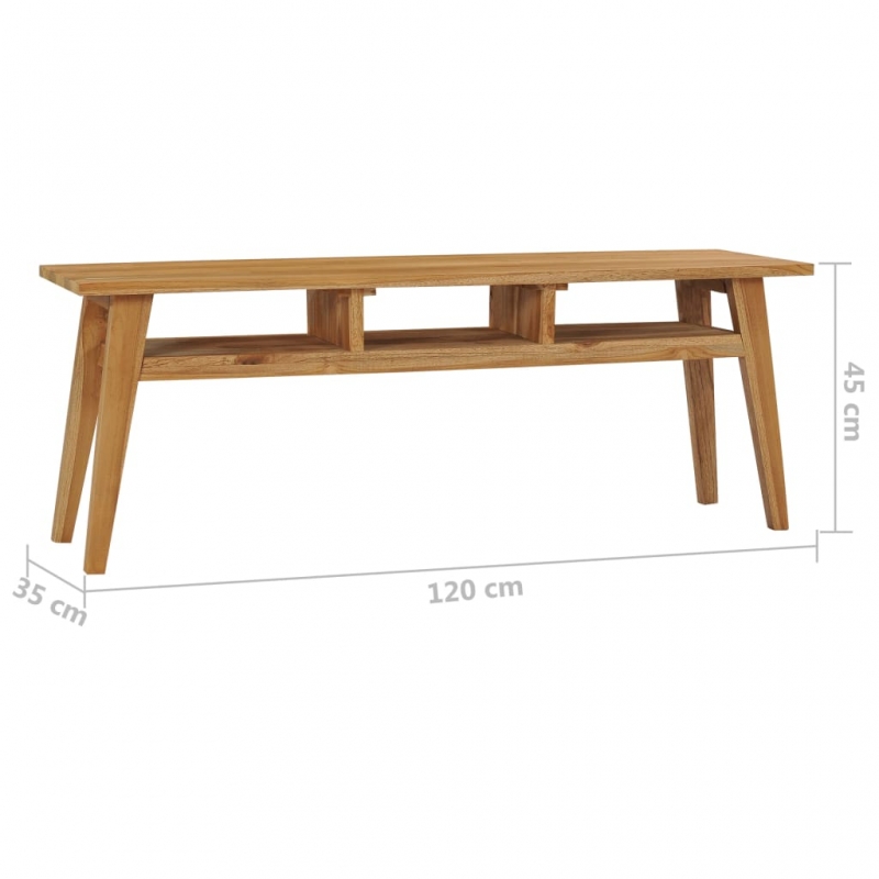 TV-Schrank 120x35x45 cm Teak Massivholz