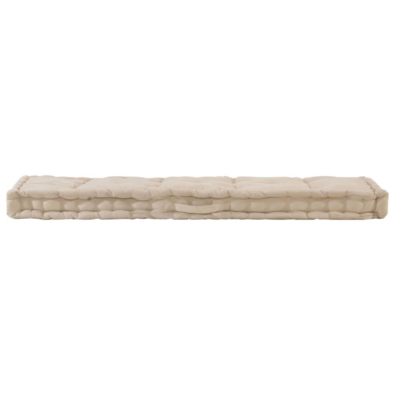 Palettenauflagen 2 Stk. Baumwolle Beige