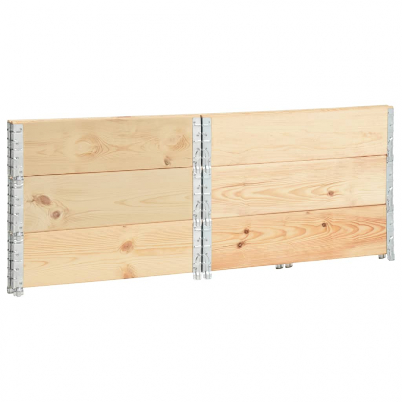 Paletten-Aufsatzrahmen 3 Stk. 100×100 cm Kiefern-Massivholz