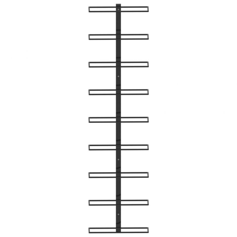 Wand-Weinregal für 9 Flaschen Schwarz Eisen