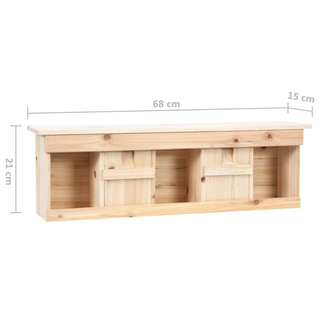 Spatzenhaus 5-fach 68x15x21 cm Tannenholz