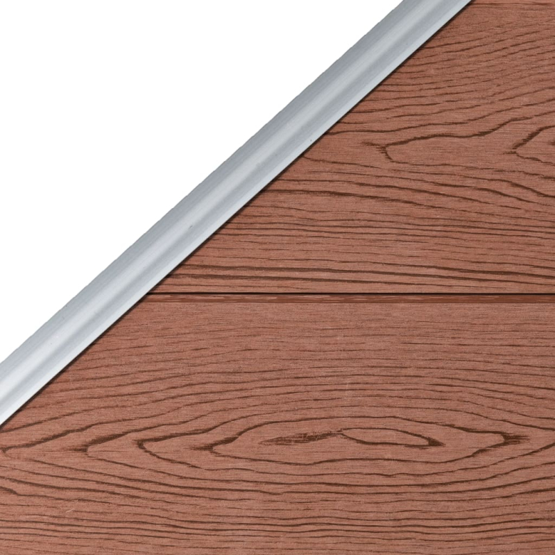 WPC Zaun-Set 1 Quadrat + 1 Schräge 273x186 cm Braun