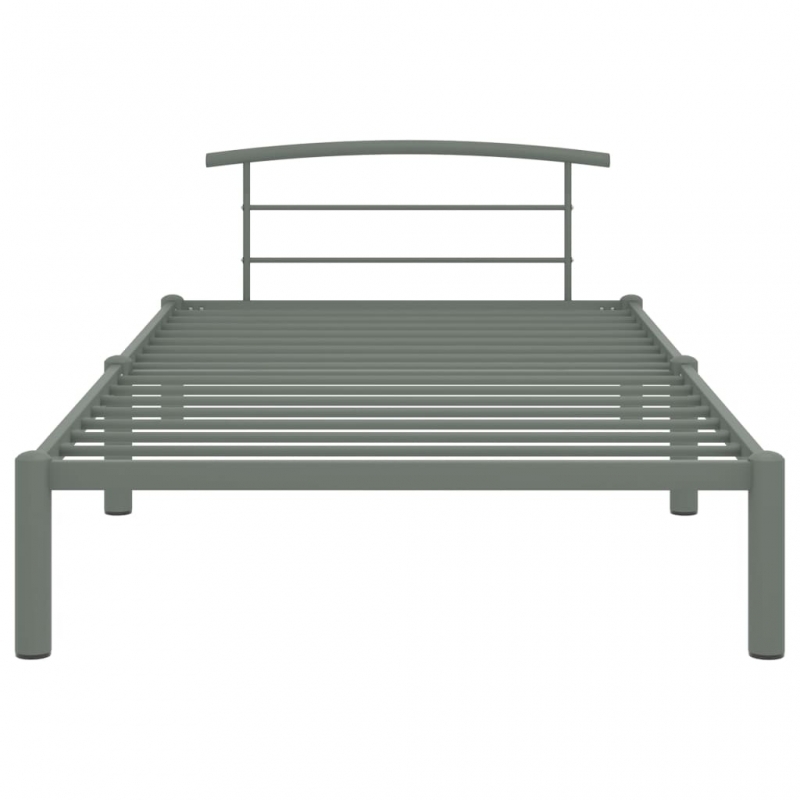 Bettgestell Grau Metall 100x200 cm