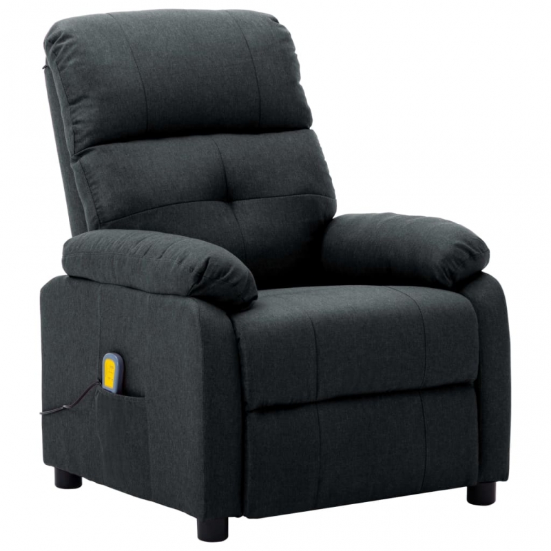 Massagesessel Dunkelgrau Stoff