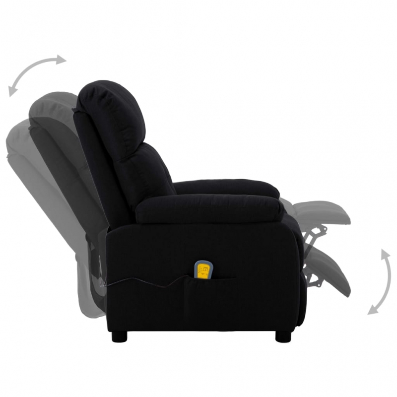 Massagesessel Schwarz Stoff