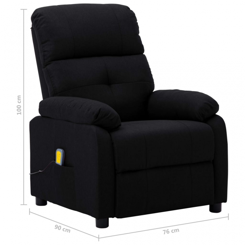 Massagesessel Schwarz Stoff