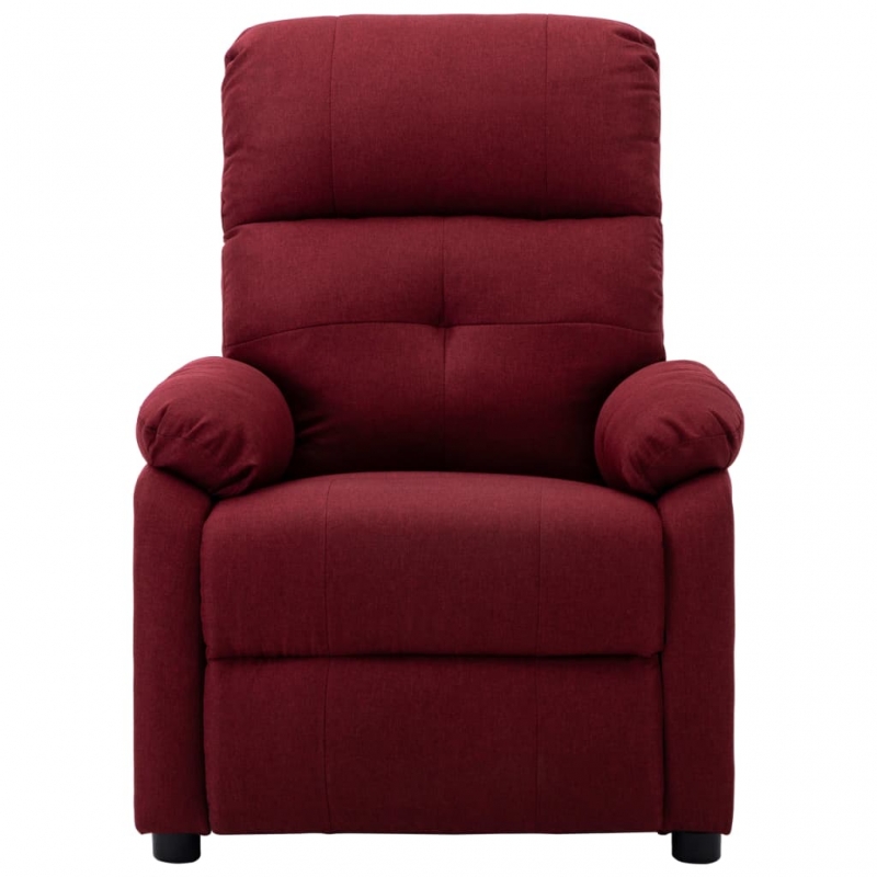 Massagesessel Weinrot Stoff