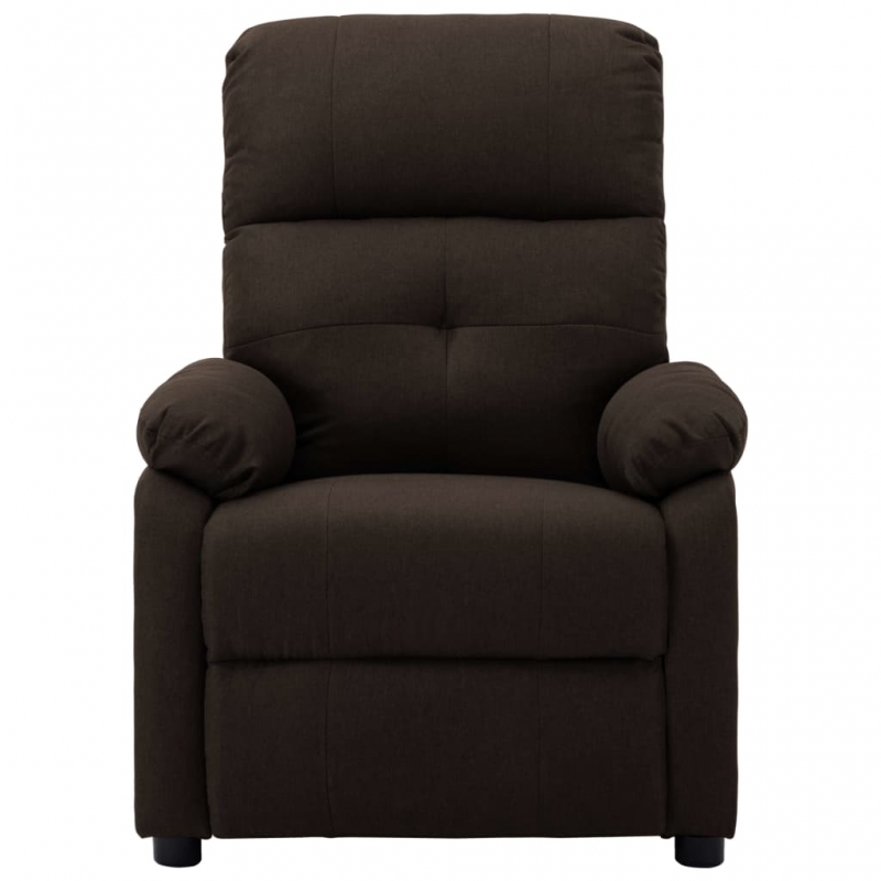 Massagesessel Dunkelbraun Stoff