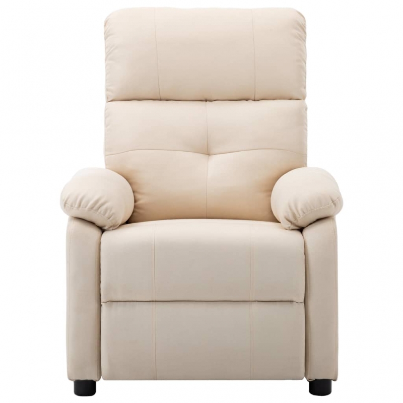 Massagesessel Creme Stoff