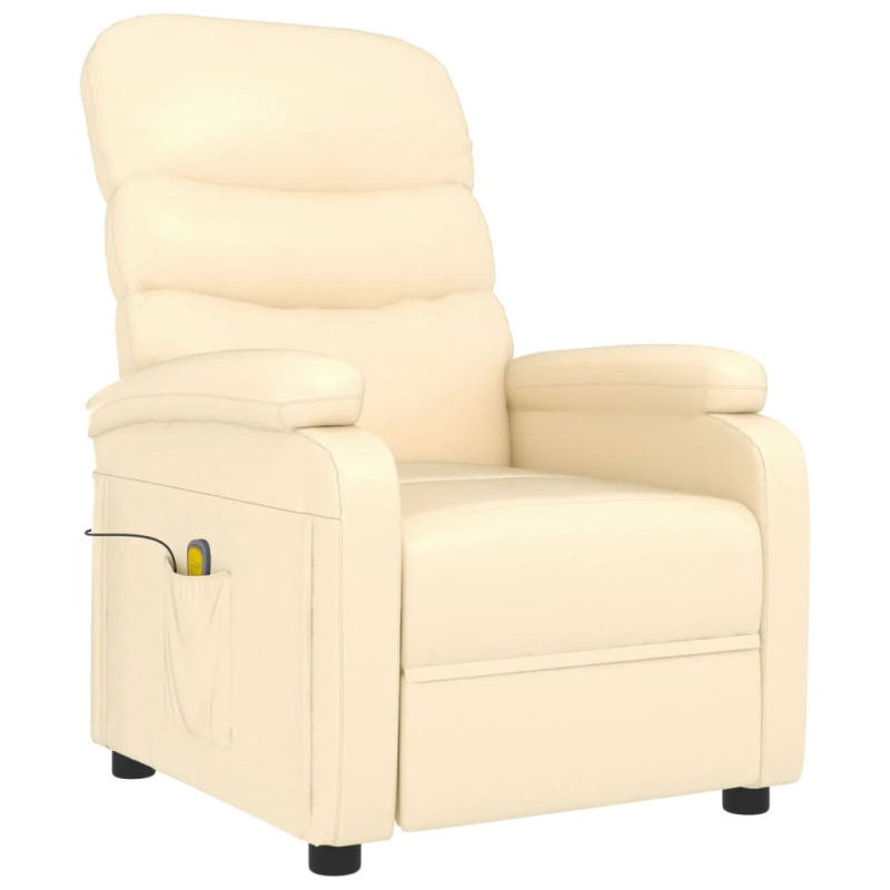 Massagesessel Creme Kunstleder
