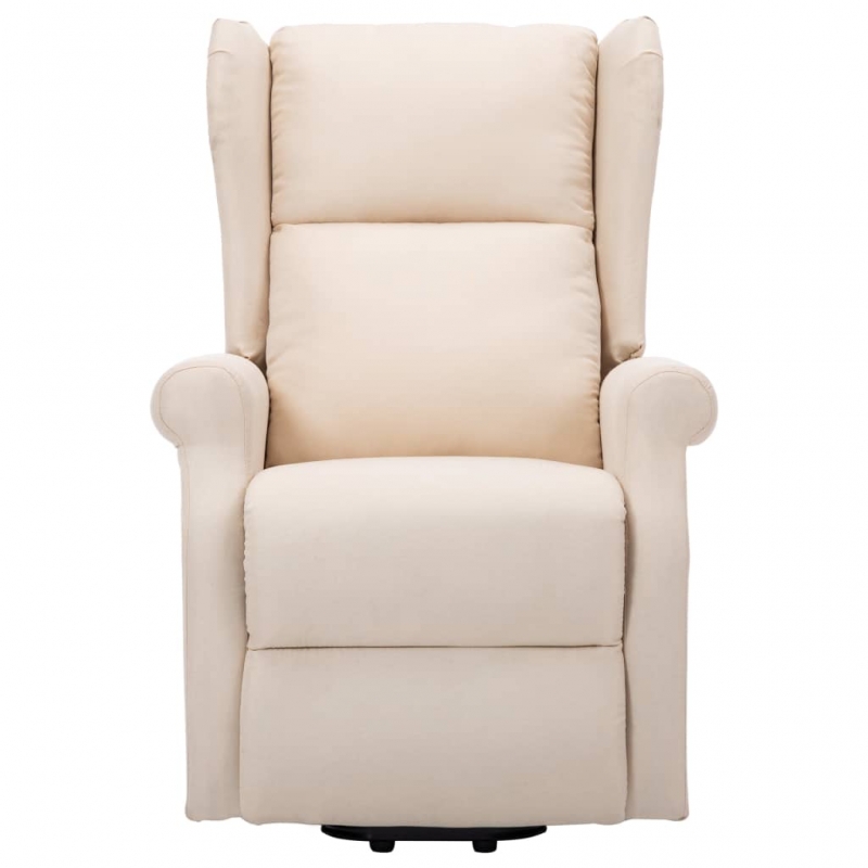 Aufstehsessel Creme Stoff