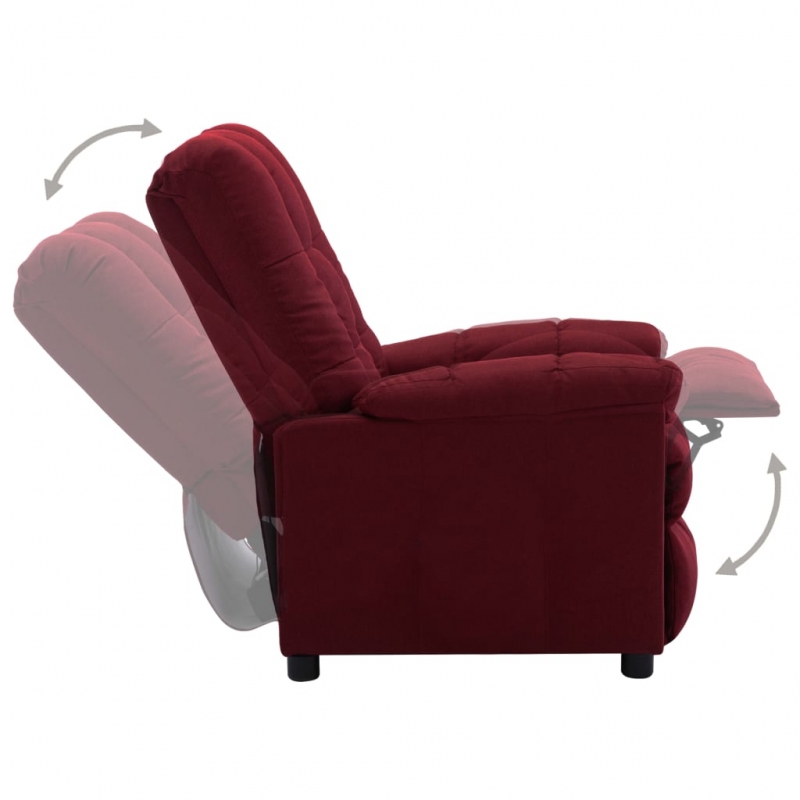 Relaxsessel Weinrot Stoff
