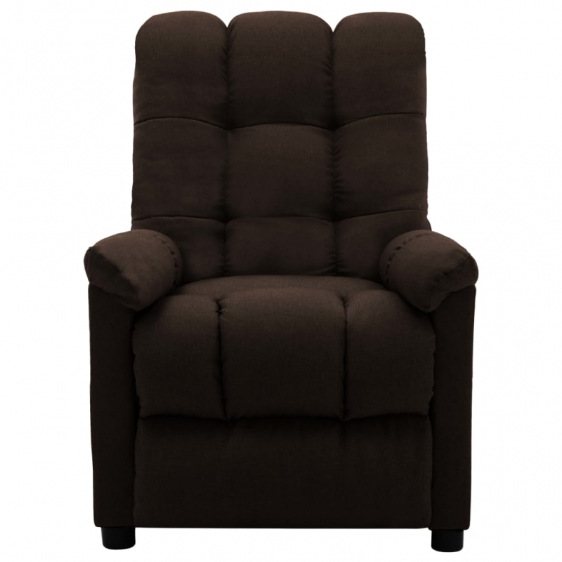 Relaxsessel Dunkelbraun Stoff