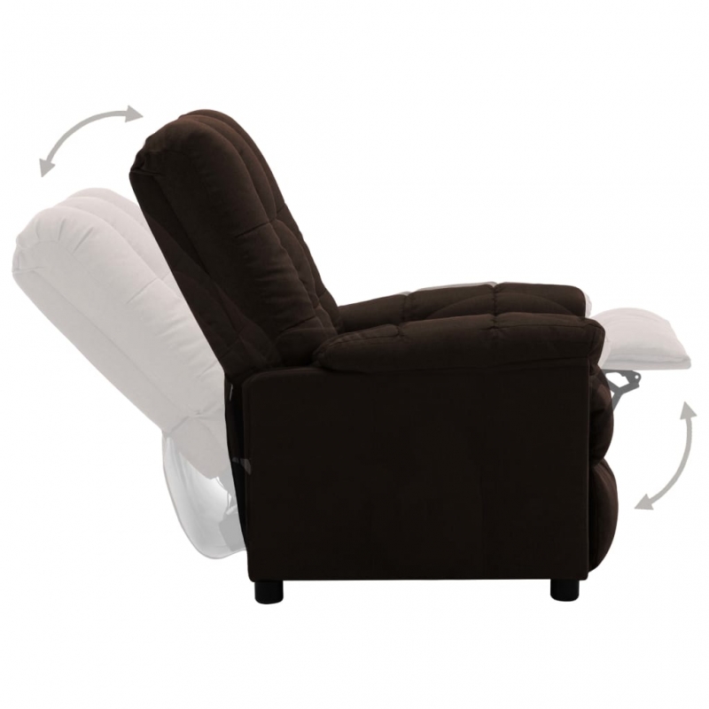Relaxsessel Dunkelbraun Stoff