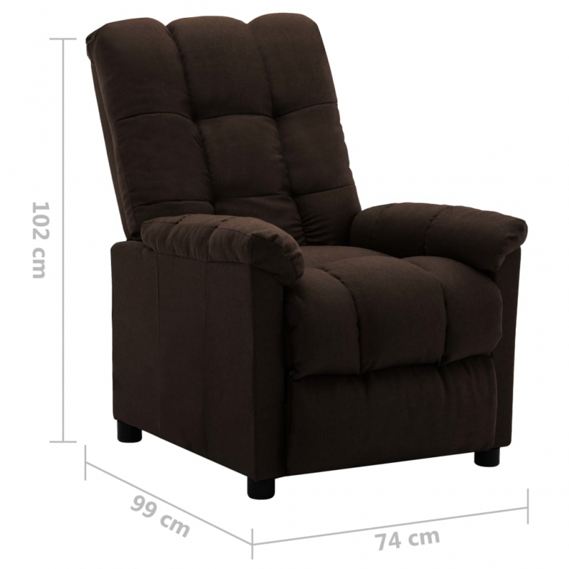 Relaxsessel Dunkelbraun Stoff