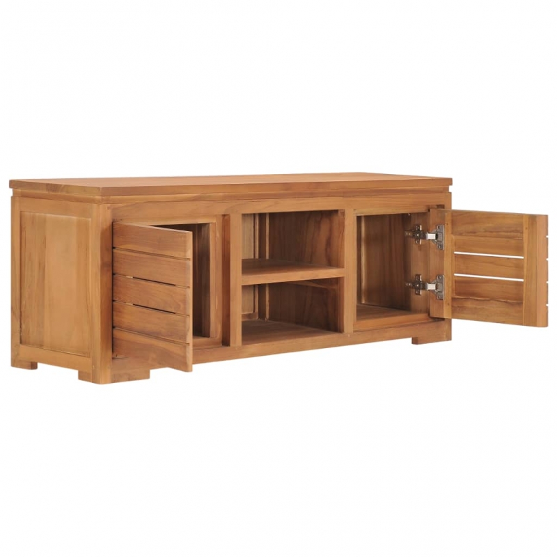 TV-Schrank 110 x 30 x 40 cm Teak Massivholz