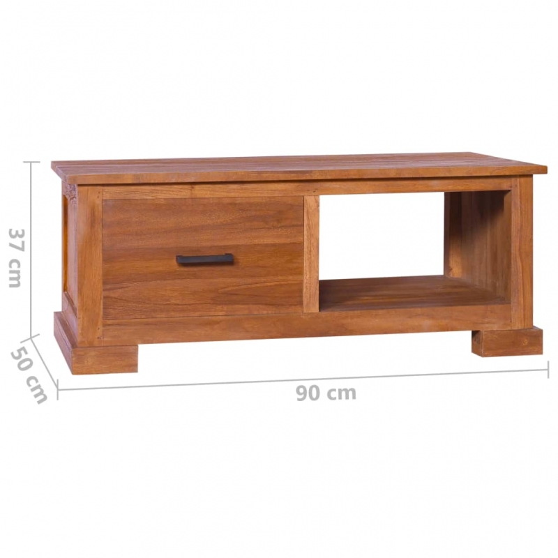 TV-Schrank 90x50x37 cm Massivholz Teak