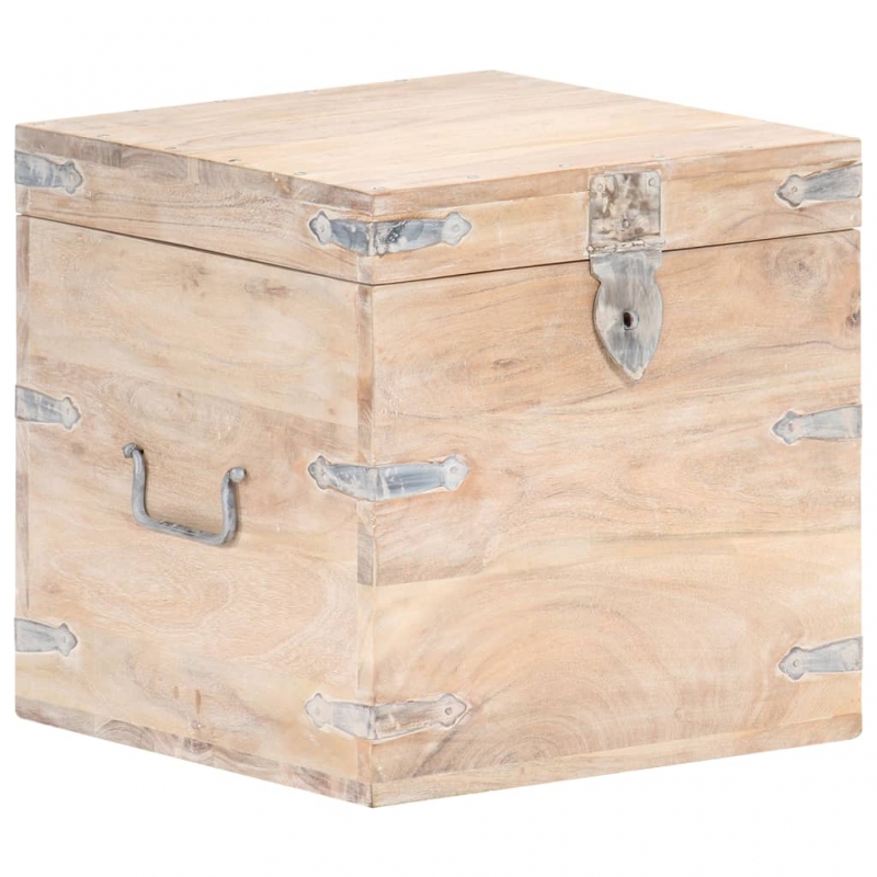 Truhe 40x40x40 cm Akazie Massivholz