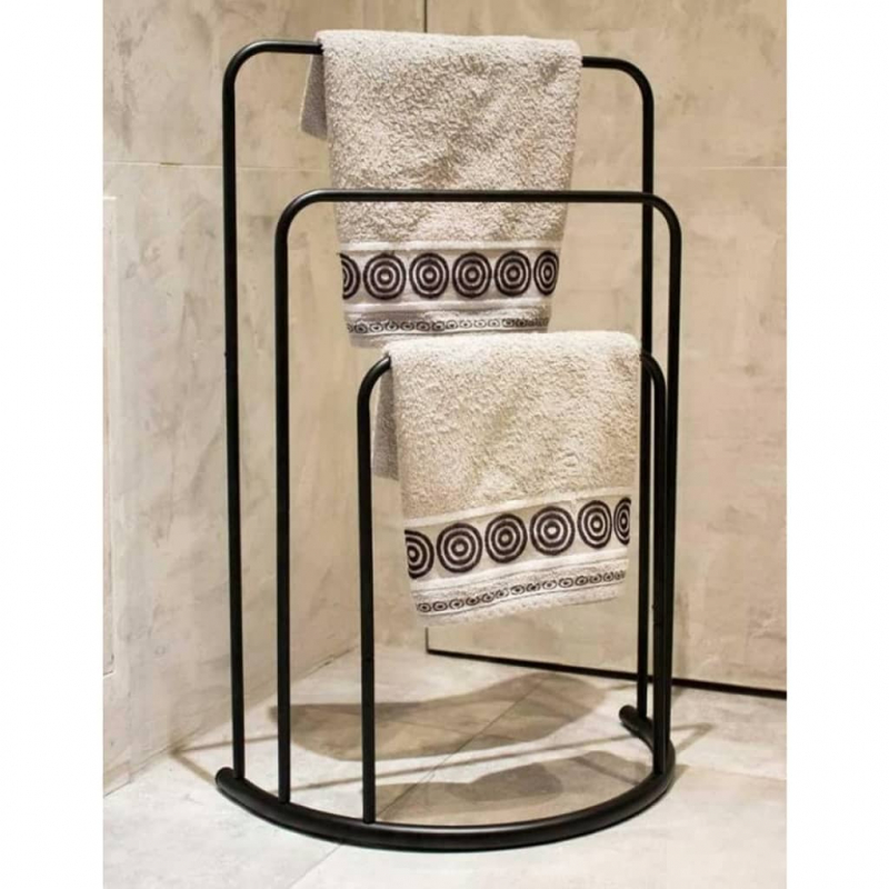 Bathroom Solutions Handtuchständer 49,5x75 cm Metall Schwarz