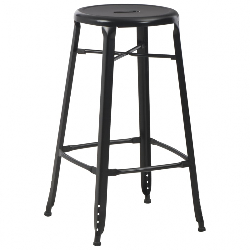Barhocker 6 Stk. Schwarz Stahl