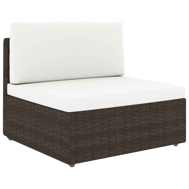 10-tlg. Garten-Lounge-Set Poly Rattan Braun