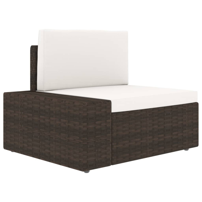 10-tlg. Garten-Lounge-Set Poly Rattan Braun
