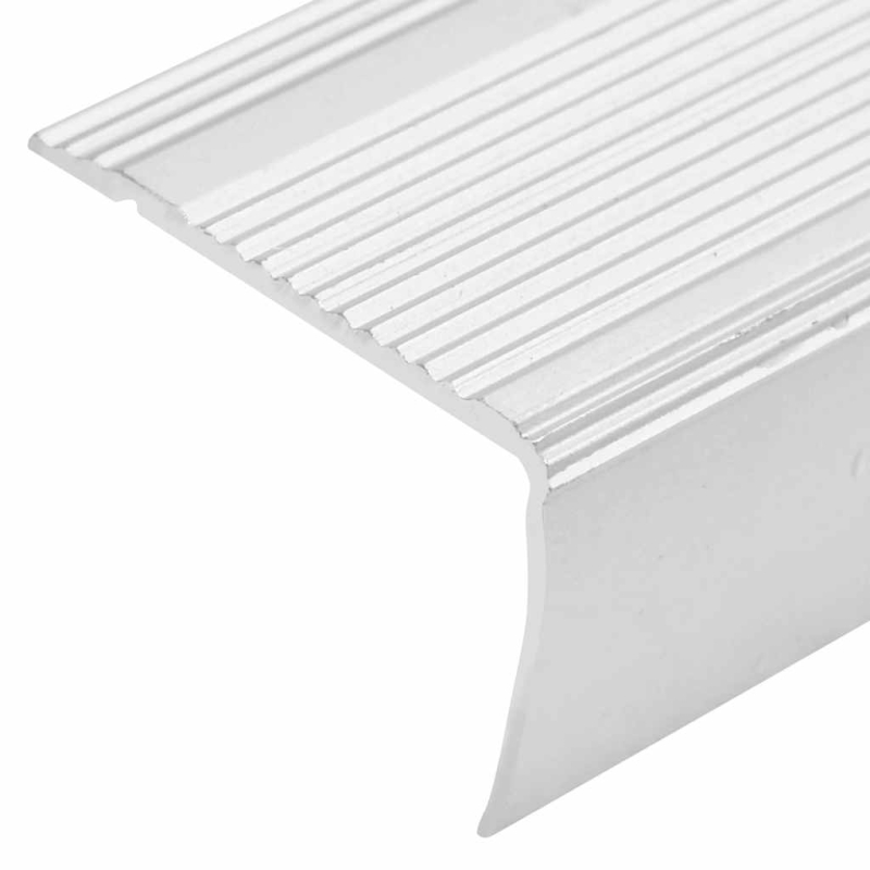 Treppenkantenprofile in L-Form 5 Stk. Aluminium 100 cm Silbern