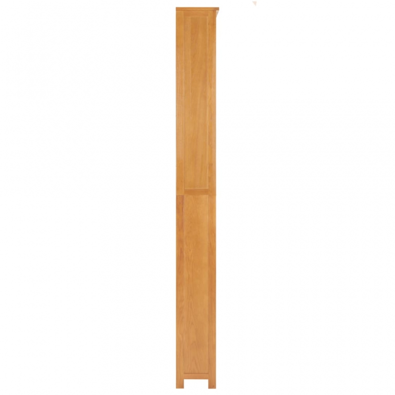 Bücherregal 7 Fächer 90x22,5x200 cm Massivholz Eiche