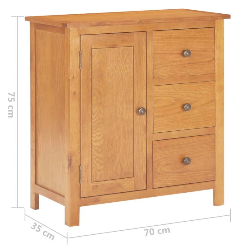 Küchenschrank 70x35x75 cm Massivholz Eiche