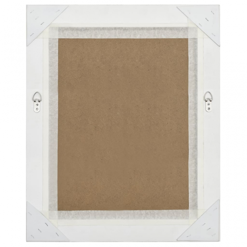 Wandspiegel im Barock-Stil 50x60 cm Weiß