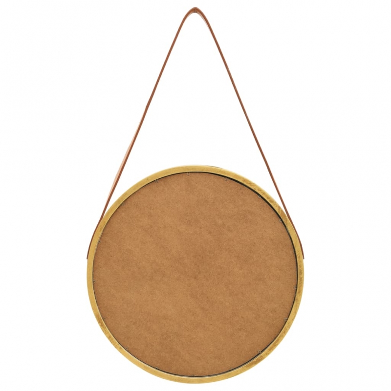 Wandspiegel mit Gürtel 40 cm Golden