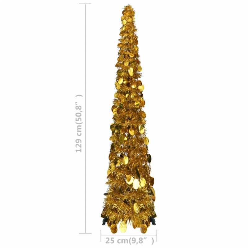 Künstlicher Pop-Up-Weihnachtsbaum Golden 120 cm PET