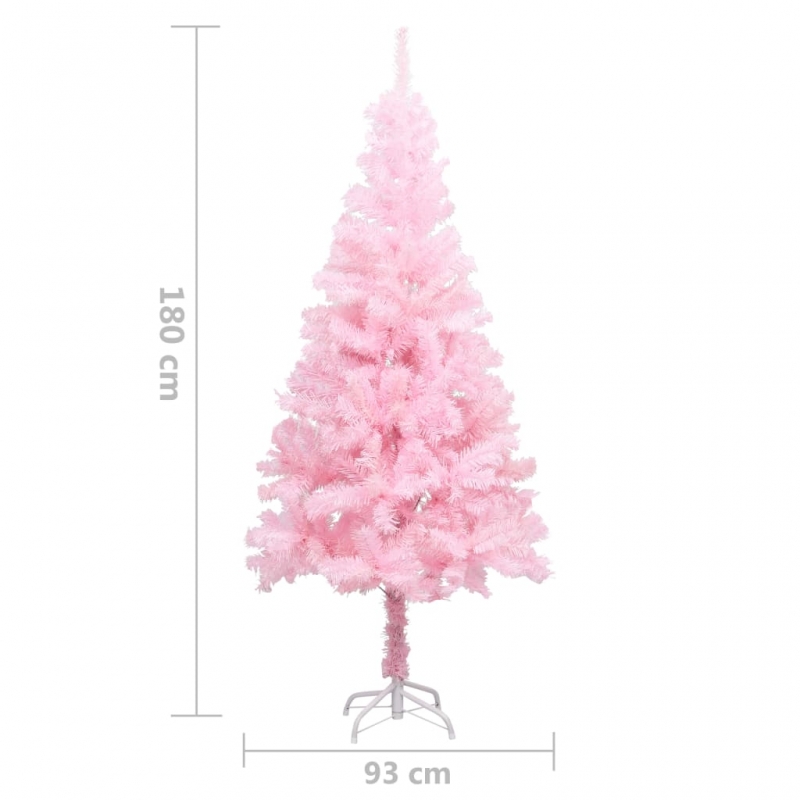 Künstlicher Weihnachtsbaum mit Ständer Rosa 180 cm PVC