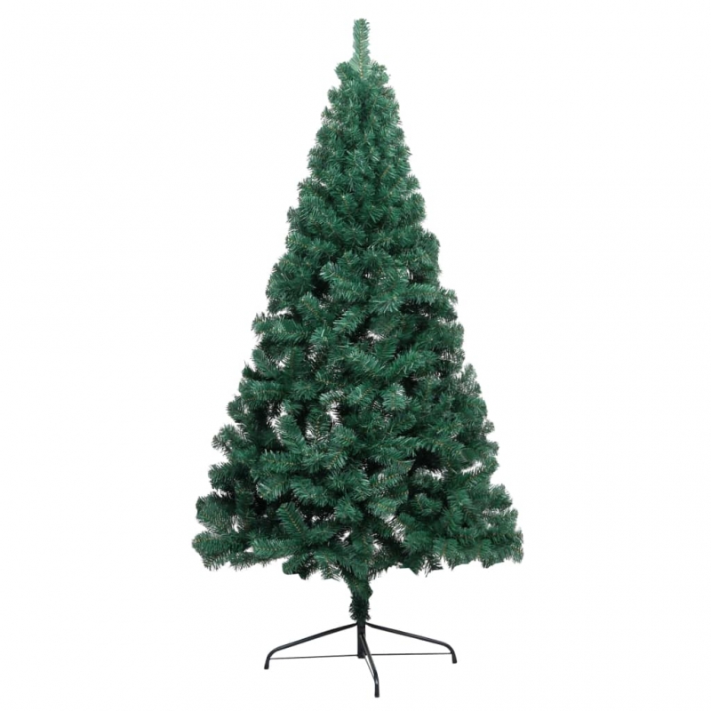 Künstlicher Halb-Weihnachtsbaum mit Ständer Grün 180 cm PVC