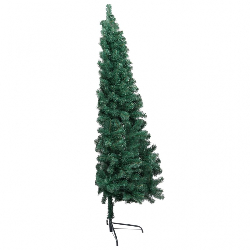 Künstlicher Halb-Weihnachtsbaum mit Ständer Grün 180 cm PVC