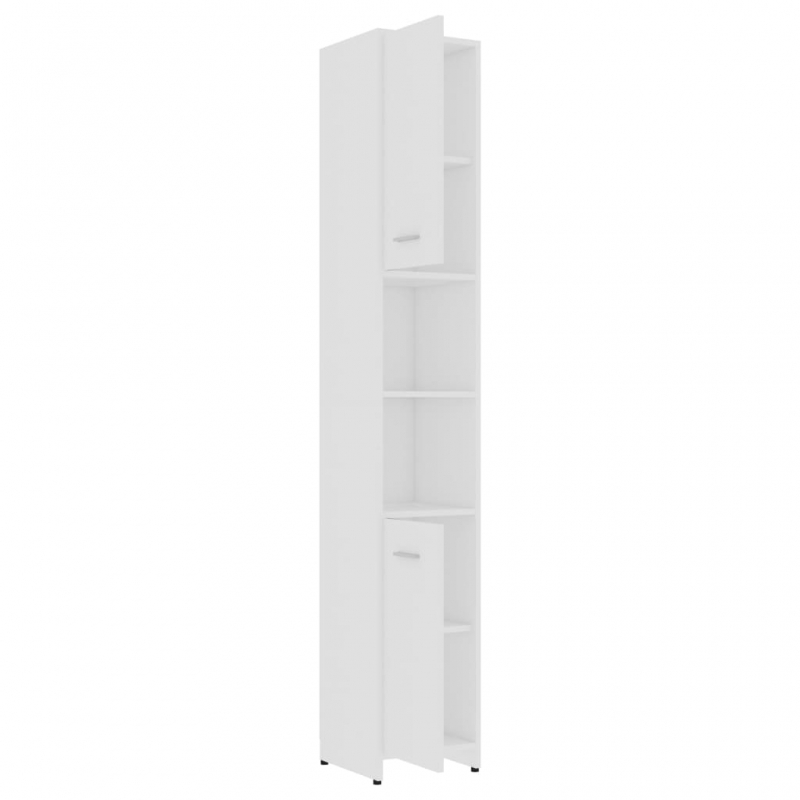 Badezimmerschrank Weiß 30x30x183,5 cm Holzwerkstoff