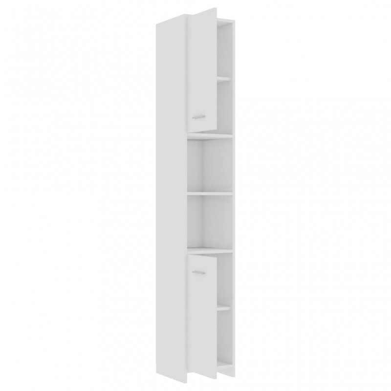 Badezimmerschrank Hochglanz-Weiß 30x30x183,5 cm Holzwerkstoff
