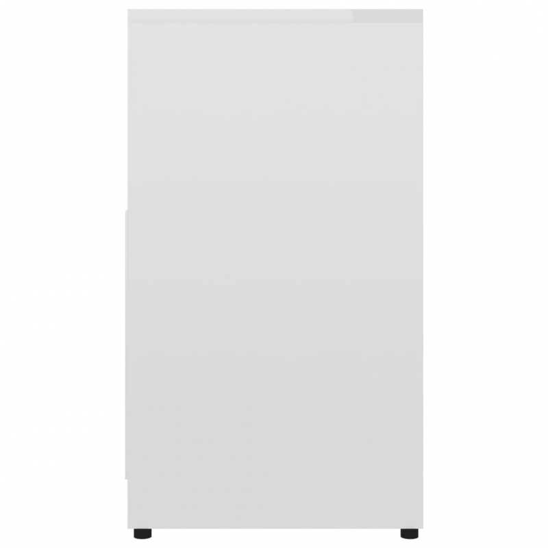 Badezimmerschrank Hochglanz-Weiß 60x33x61 cm Holzwerkstoff